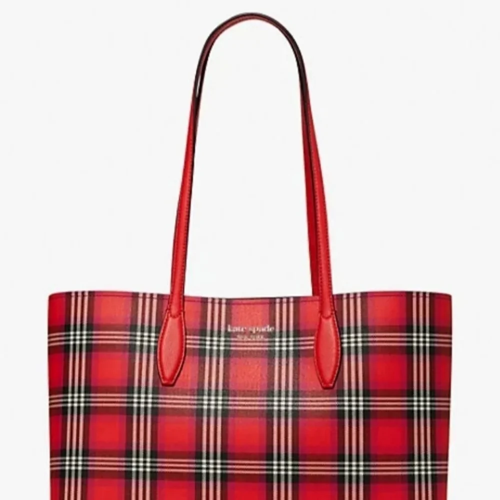 🥳🎈HOST PICK!🎈🥳  🍓 KATE SPADE All Day Foliage Plaid Tote 🍓